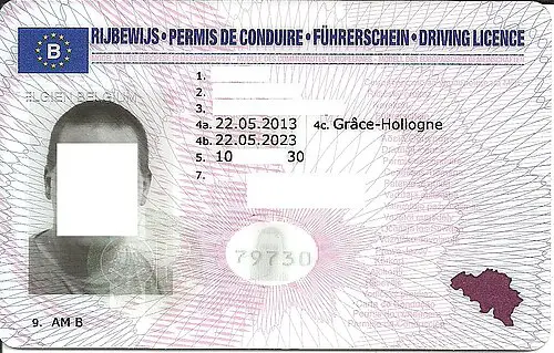 Kingdom of Belgiumの運転免許証