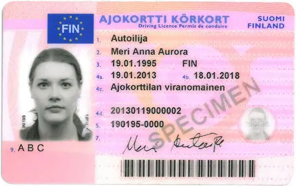 フィンランド共和国の運転免許証