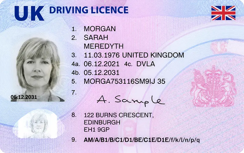 英国の運転免許証