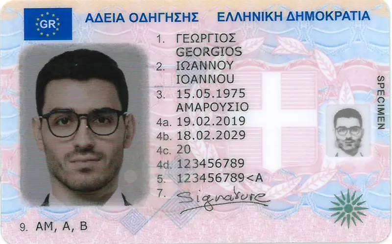 ギリシャ共和国の運転免許証