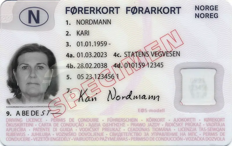 ノルウェー王国の運転免許証