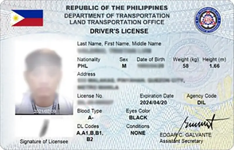 フィリピン共和国の運転免許証