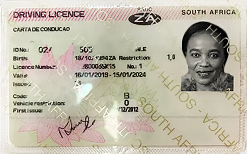 南アフリカ共和国の運転免許証